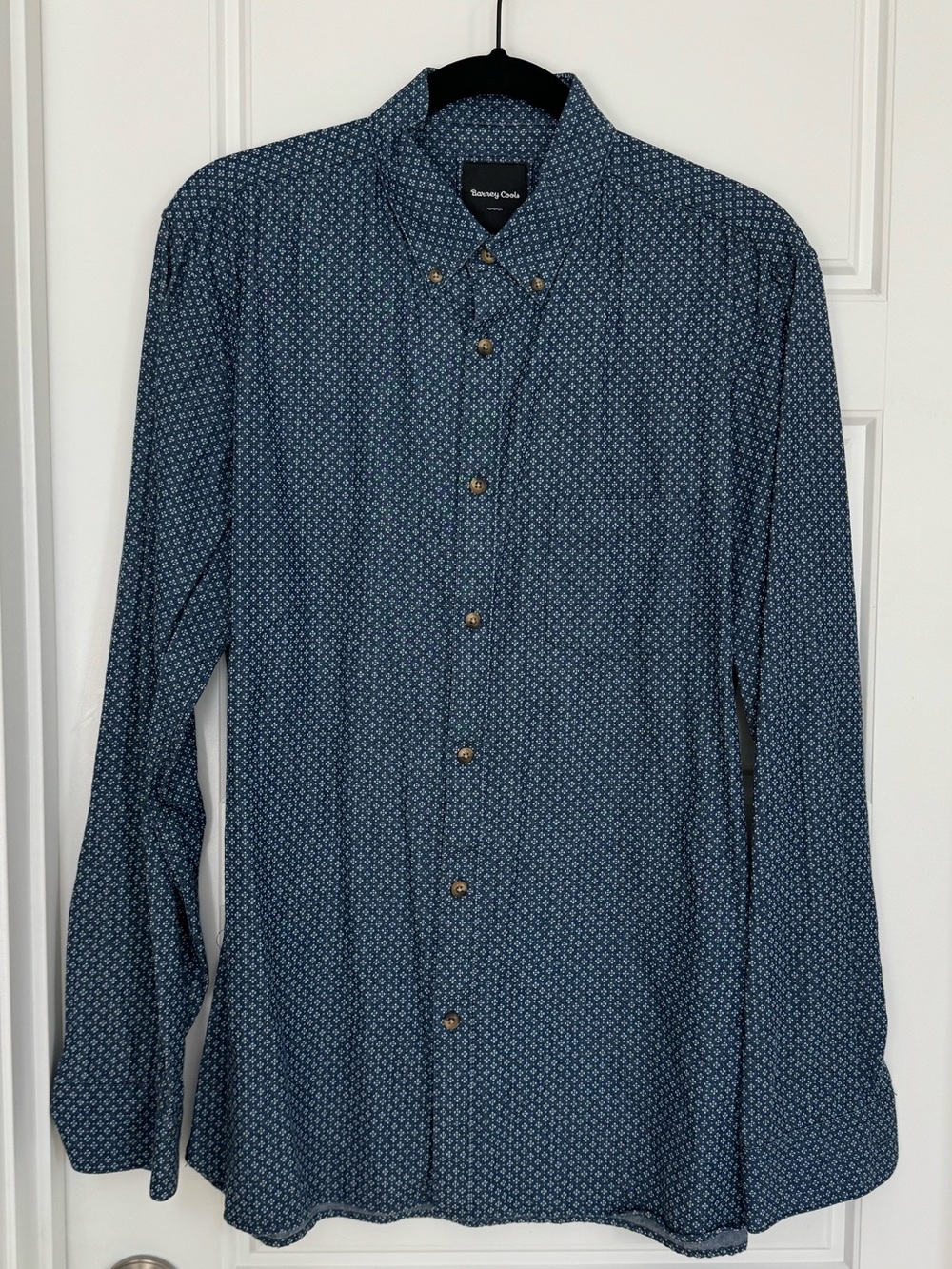 Barney Cools Shirt Mens Medium Button Up  Pocket Casual